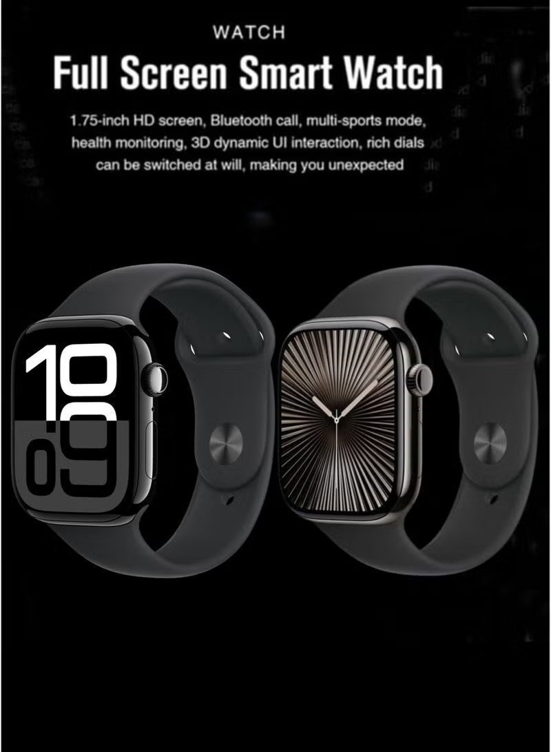 Smartbarry SM‑402 Smartwatch – Super AMOLED Display, SIM Support, Front Camera, Long Battery Life, Dual Silicone Straps, Fitness & Notifications, Black - Image 3
